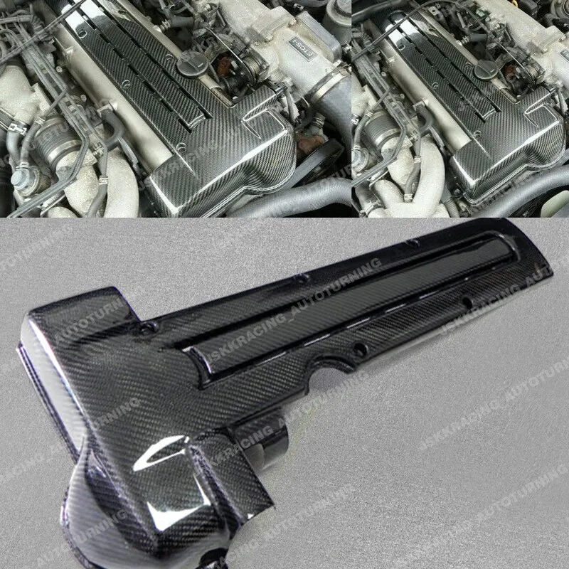 

For Toyota Supra MK4 A80 2JZ VVTI Carbon Fiber Coil Spark Plug Engine Cover Trim