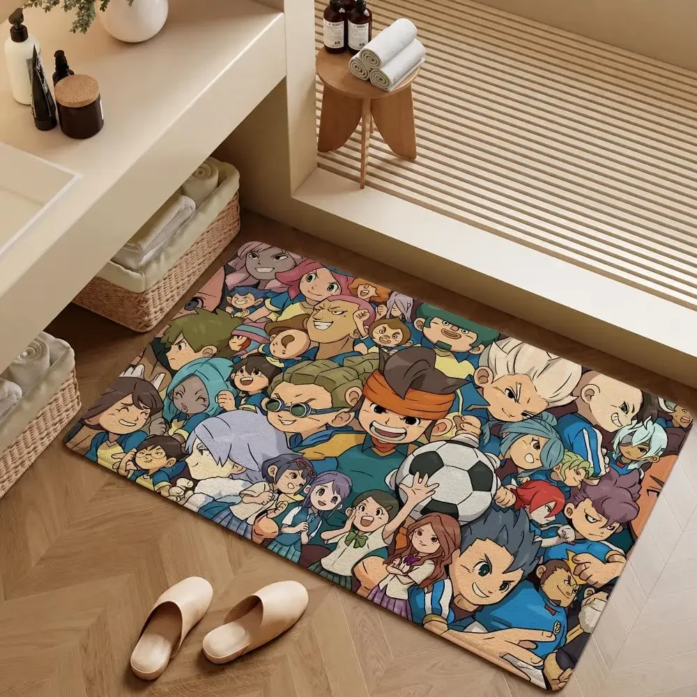 Anime Inazuma Eleven Mark Evans Raimon Floor Mat Soft Flannel Entrance Doormat Non-Slip Washable Rug For Bedroom Home Decor