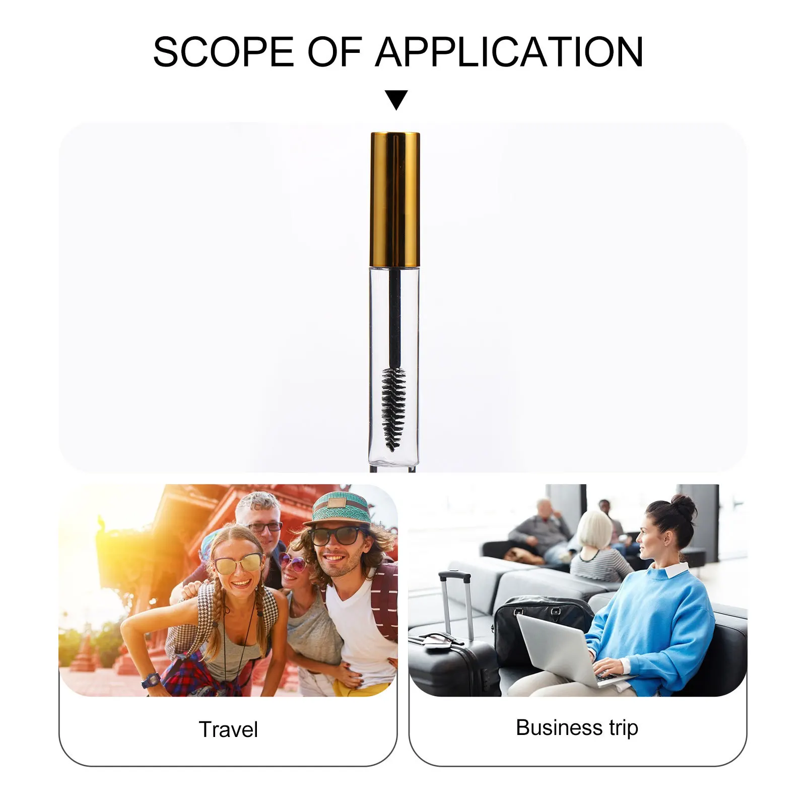 

10Pcs 10Ml Mascara Bottle with Wand Refillable Clear Vial for Travel Eyebrow Dye Tube Plastic Eyelash Container