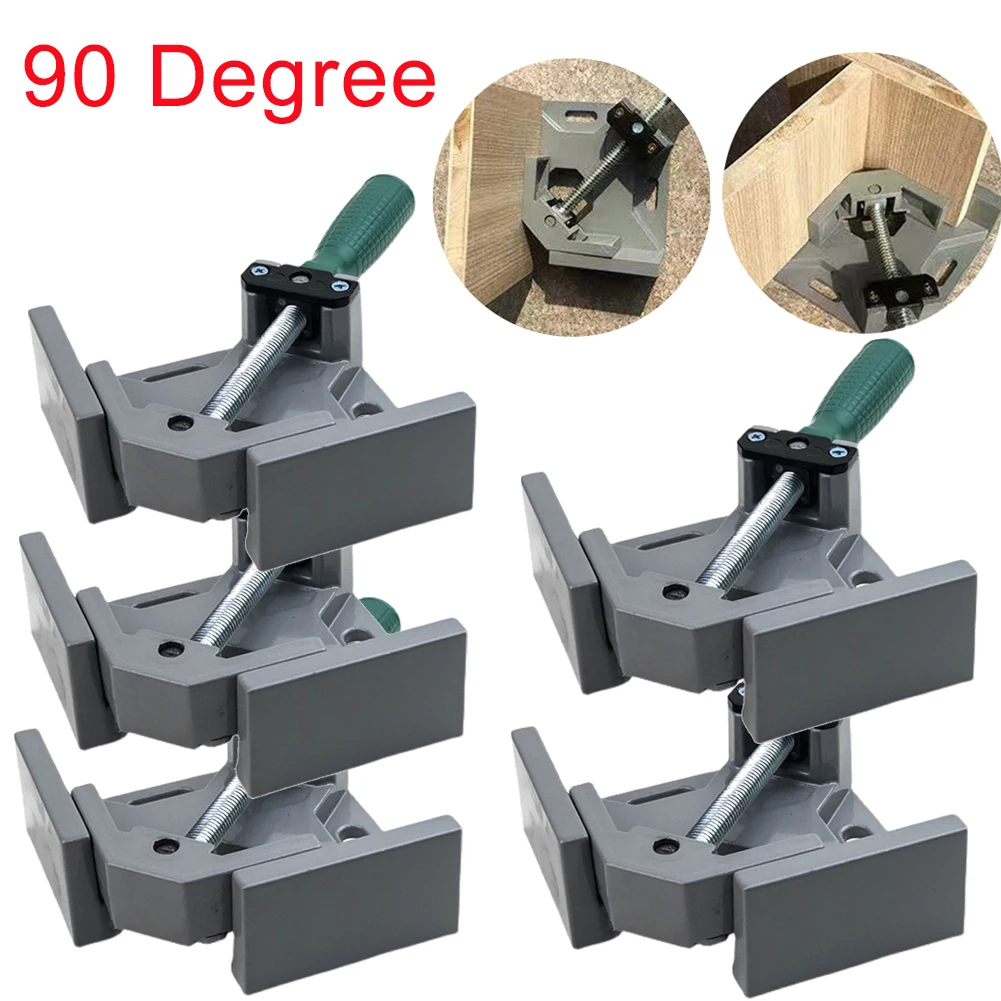 

90 Degree Clip Aluminum Alloy Right Angle Clip Clamp Adjustable Swing Jaw Picture Frame Corner Clamp for Welding Woodworking