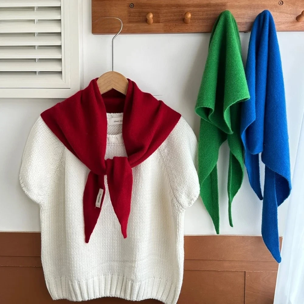 

Зимний шарф из 100% шерсти для женщин, теплые треугольные вязаные шарфы, хиджаб, однотонная женская шаль, женская бандана из пашмины, шарфы на голову, новинка