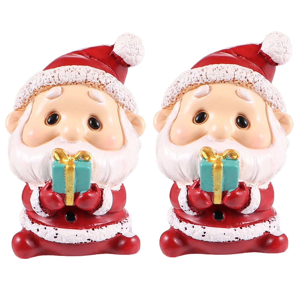 

2 pcs Christmas Santa Resin naments Durable Decorations for Home Living Room Bedroom Study Mini L Accessories EcoFriendly