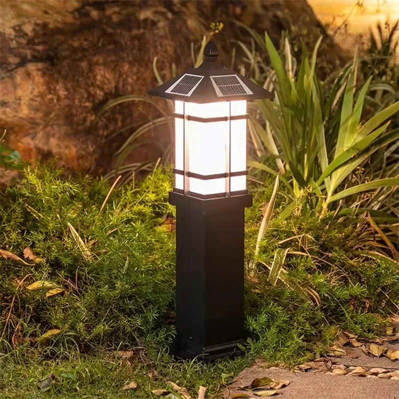 DORIAN Outdoor Solar Gazonlamp LED Licht Klassiek Waterdicht Huis voor Villa Tuindecoratie