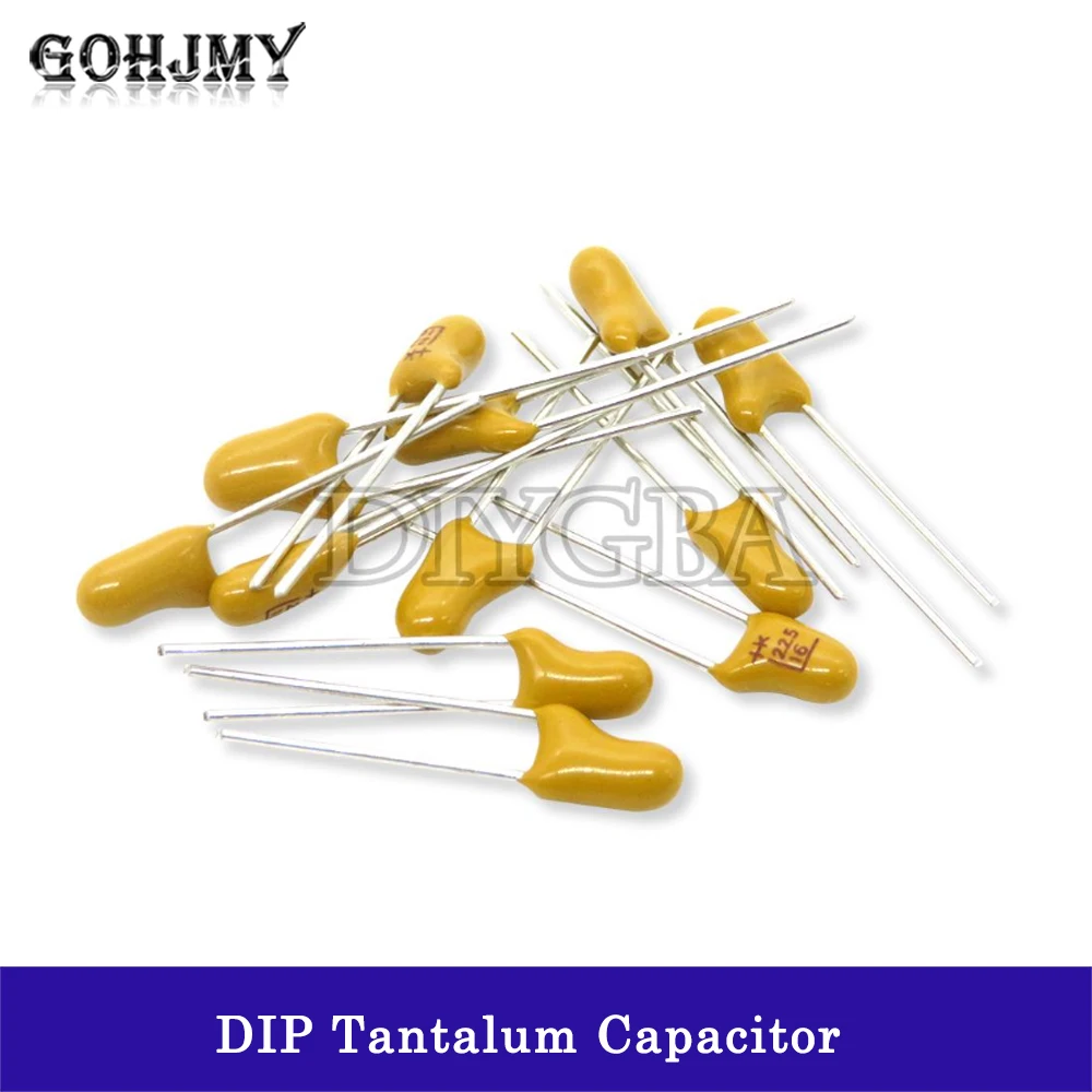 5PCS/lot Tantalum Capacitor DIP 16V 20V 25V 35V 50V 0.1UF 0.22UF 0.33UF 0.47UF 100UF 220UF 1UF 2.2UF 4.7UF 10UF 15UF 22UF 47UF