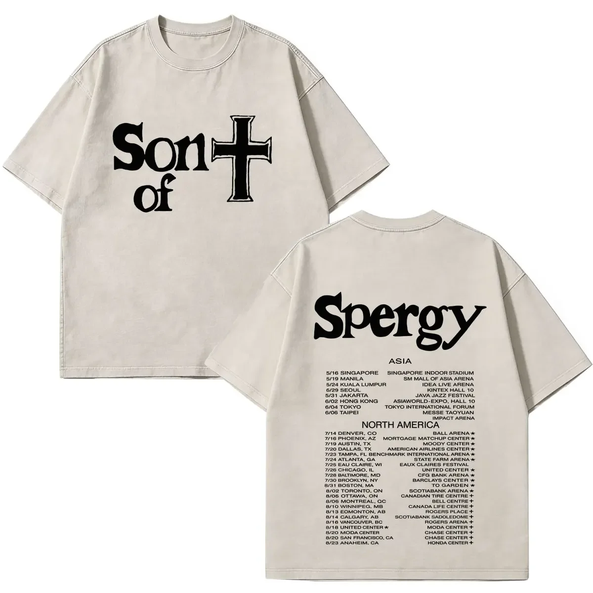 Daniel Caesar Son of Spergy Tour 2026 Graphic T Shirt Men Women Hip Hop T-shirts Cotton Loose Fashion Vintage Washed T-shirts