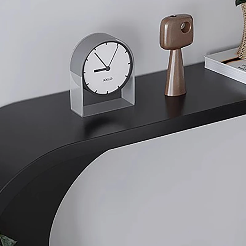 طاولة وحدة تحكم فرنسية فريدة من نوعها بتصميم منحني طاولة وحدة تحكم جمالية ممتازة على الحائط أثاث مكتب أنيق لغرفة المعيشة