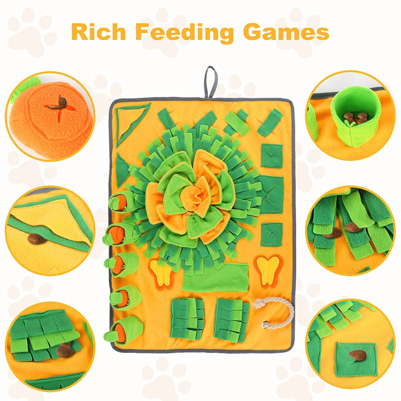 Imagem -05 - Benepaw-dog Snuffle Mat Pet Feeding Pad Squeaky Puppy Sniffing Puzzle Toys Incentivos Interativos Habilidades de Forrageamento Naturais