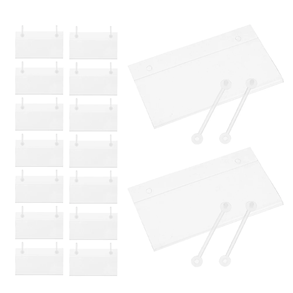 

1 set Transparent Label Holders Plastic Display Clips For Storage Bins Market Sign Tags Reusable Shelf Accessories