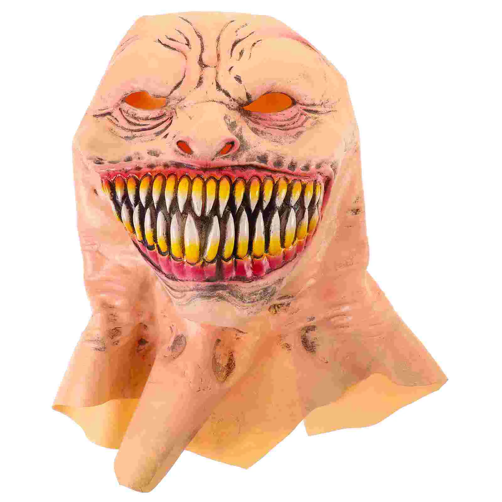 Halloween Mask Scary Evil Ornament Party Costumes Crawl Face Prop Emulsion Cosplay Man