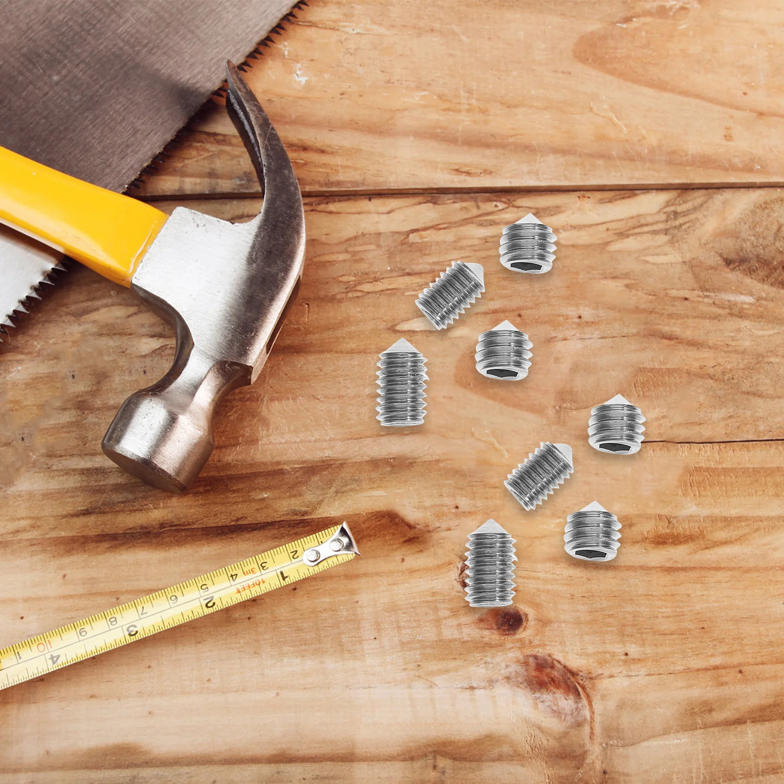 

250pcs Hexagonal Machine Meter Screw Stainless Steel Screws Kit For Door Handles Faucets Water Pipes Allen Pointed Screws