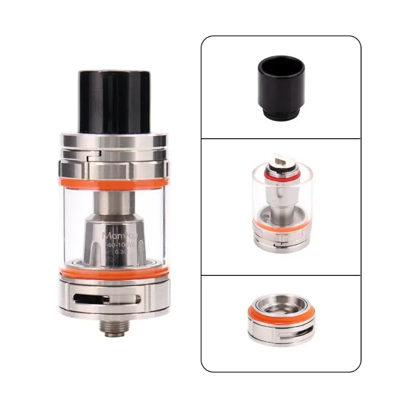 80w Electronic Cigarettes Vape Manvap RTA  Atomizer 24mm 0.3ohm 3.5ml Bottom Airflow Tank for 510 Thread Box Mod Vapor Ecig Pen