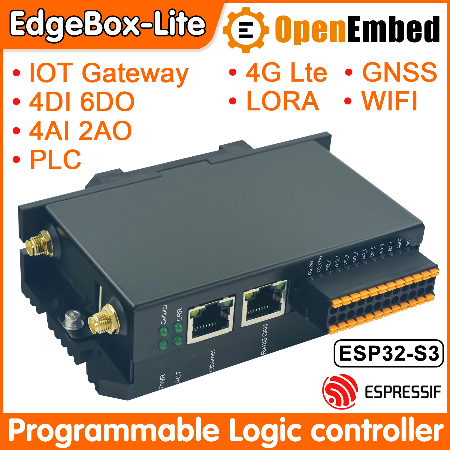 Esp32 - EdgeBox ESP32 PLC Programmable Controller Industrial