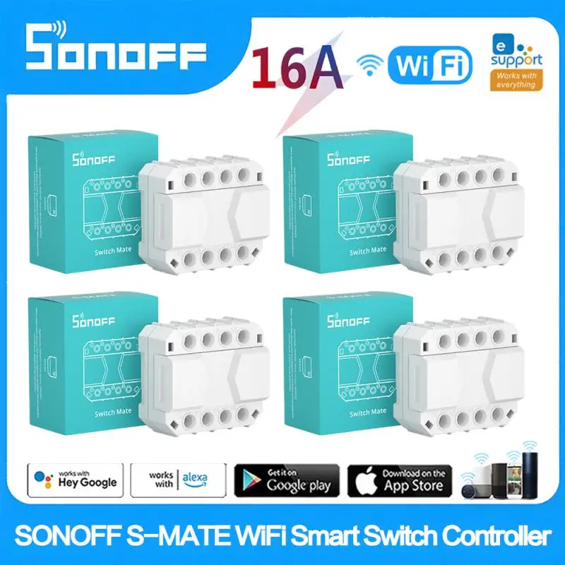 

Смарт-выключатель SONOFF, 16 А, с поддержкой Wi-Fi
