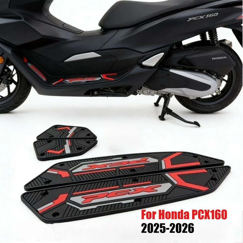 For Honda PCX160 PCX 160 2025 2026 Motorcycle Footrest Rubber Anti Slip Footrests Footpads Modified Foot Pedal Pads Accessories