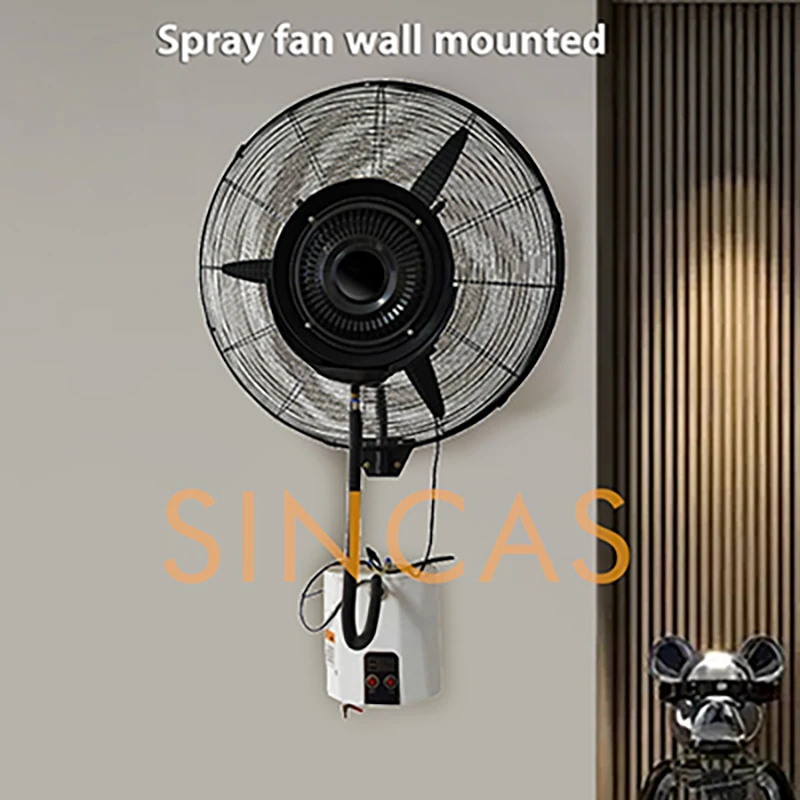 

Industrial Wall Mounted Misting Fan High Power Cooling Humidification Water Spray High Velocity Factory Warehouses Heavy Duty
