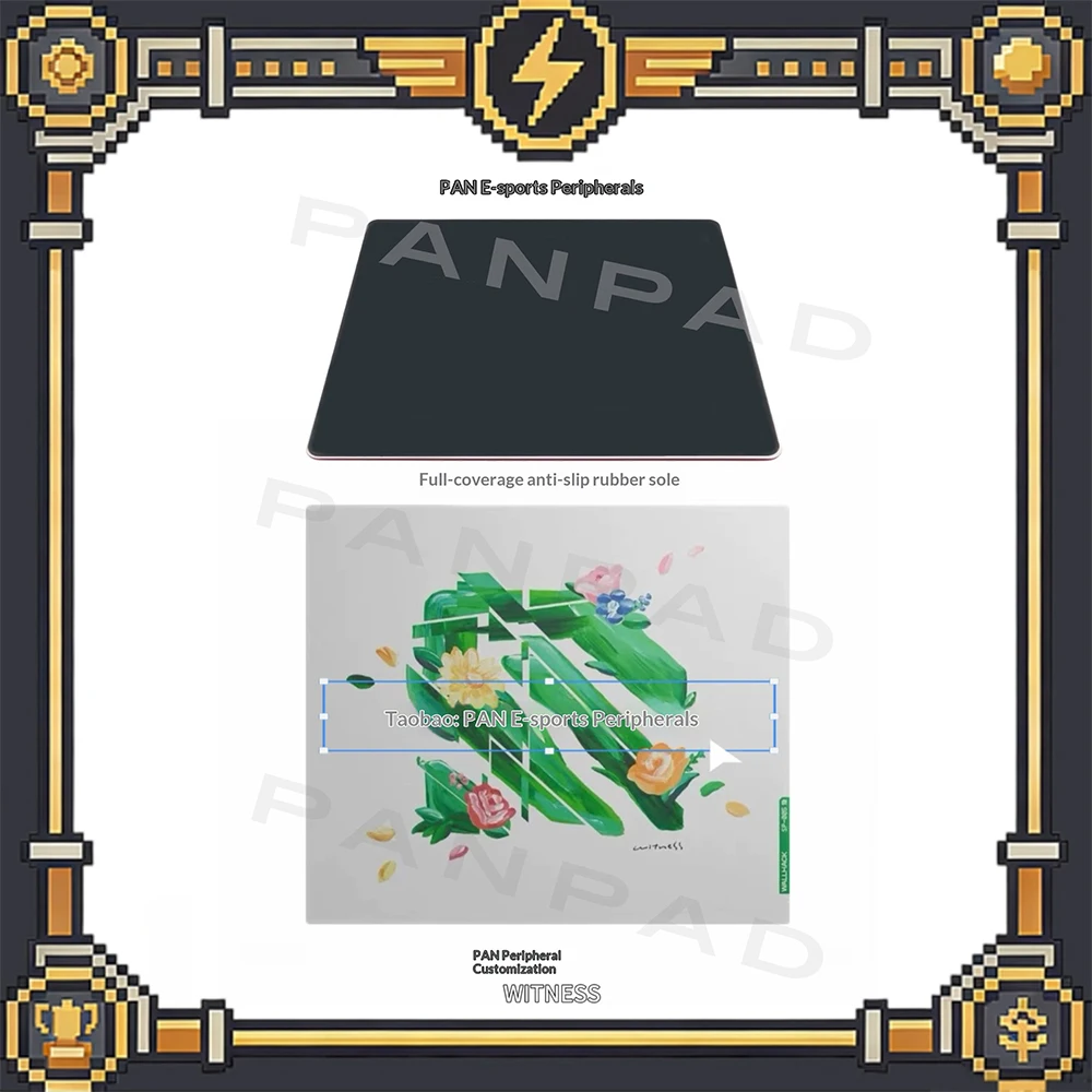 PAN Esports SP005 WITNESS Glass Gaming Mousepad  FPS Both Control And Smoothness Mouse Pad For TTK APEX CSGO PC Accessories Gift
