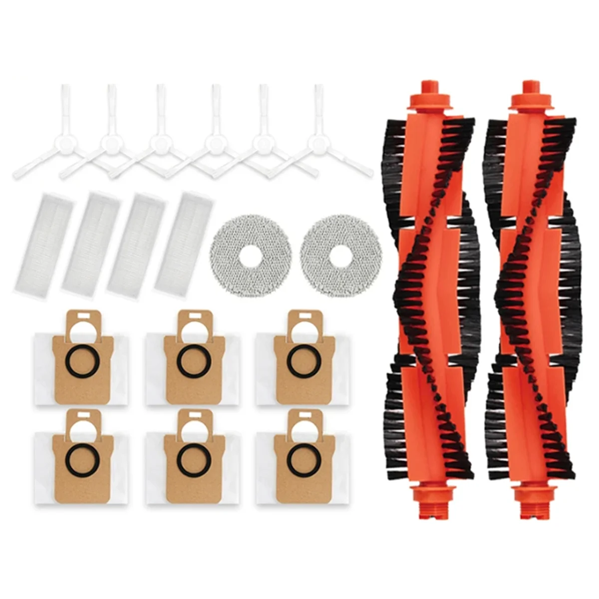 

A58E-20PCS Replacement Parts for Xiaomi Mijia M30 Pro C107 Robot Vacuum Roller Side Brush Mop Cloth Hepa Filter Dust Bag