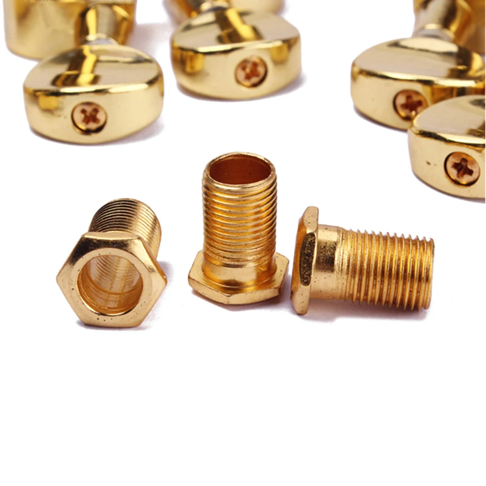 

6 Machine Heads Gold 38x22x15mm Guitar Tuning Pegs Electric Acoustic String Universal Fits Toy