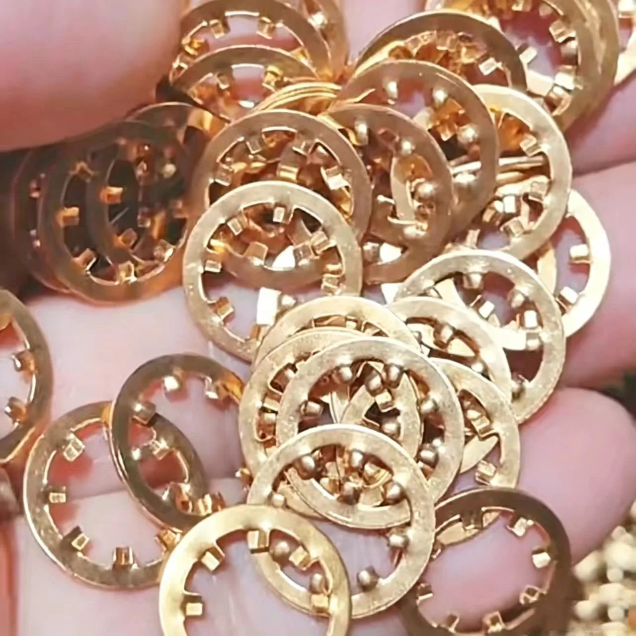 M3-M10 Phosphor Copper Chrysanthemum Lock Washer Internal External Tooth Anti-loosening Gasket