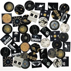 46Pcs Vintage Astronomy Celestial Stickers Set Decorative Space Planets Galaxy Sun Moon Astronomy Planner Sticker for Scrapbooki