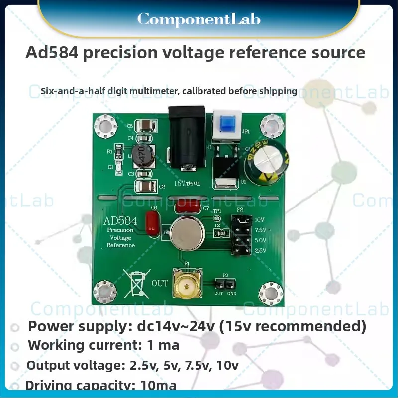 

Новый оригинальный источник эталонного напряжения AD584 2.5В/5В/7.5В/10В, высокоточный источник эталонного напряжения для калибровки вольтметров