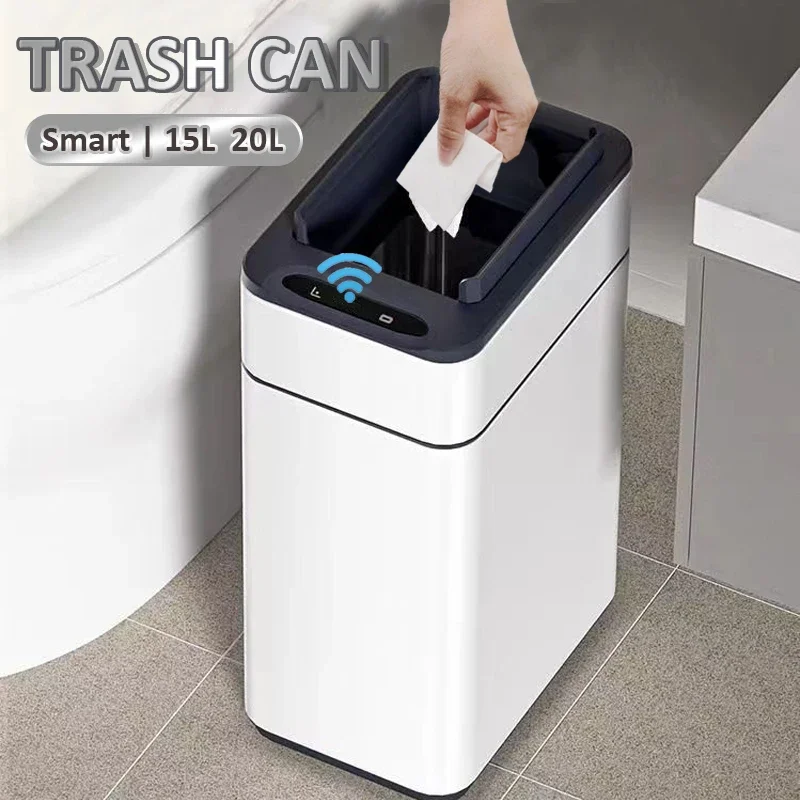 Para Cubo Basura Inteligente 20 Litros, Papelera Gran Capacidad, BasuraAcero Inoxidable, Cubo De B