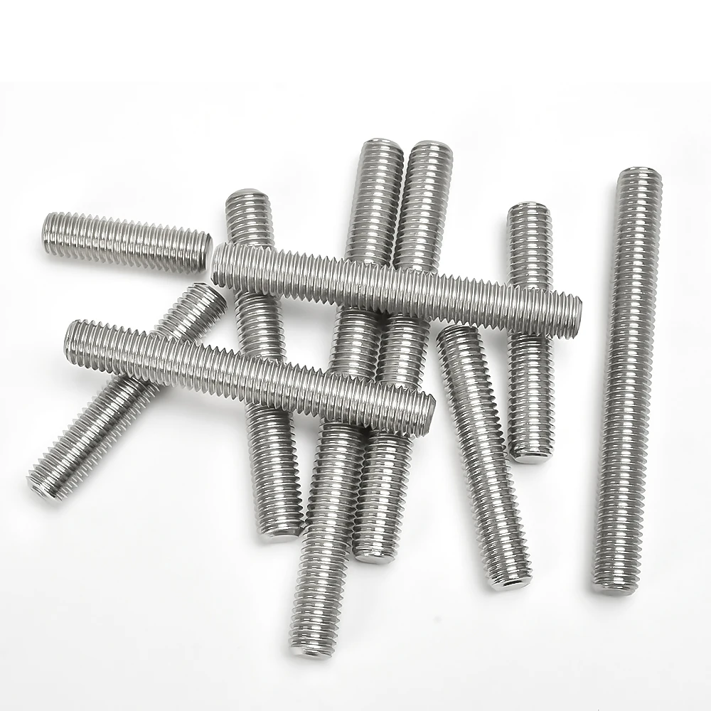 M3 M4 M5 M6 M8 M10 304 Stainless Steel Full Threaded Rod Bolt Fully Metric  Headless Bolt Thread Stud Rods Screws Length16-100mm