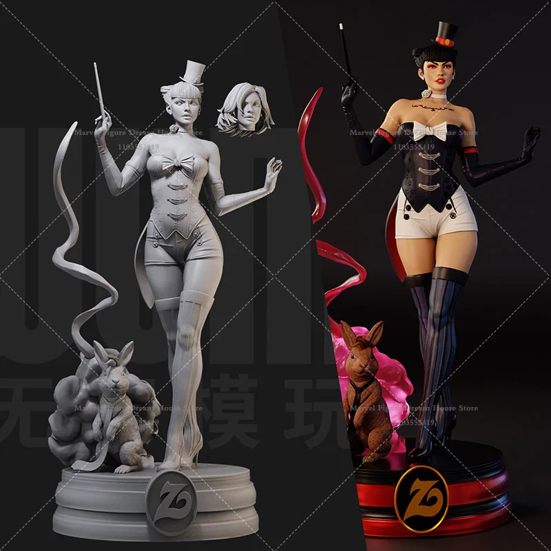 DC Great Magician Zatanna, The Mysterious Three Saints of the East, DIY, Self-Assembled GK, 3D Resin, Un-Panited Butter, Scale 1/24, 1/18