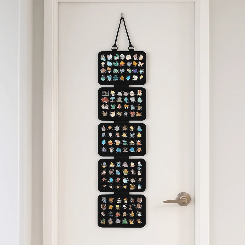 ที่แขวนเข็มกลัดแบบแขวนผนัง ที่เก็บเครื่องประดับแบบสักหลาด ที่จัดระเบียบต่างหู แผงโชว์เข็มกลัดแบบติดผนัง