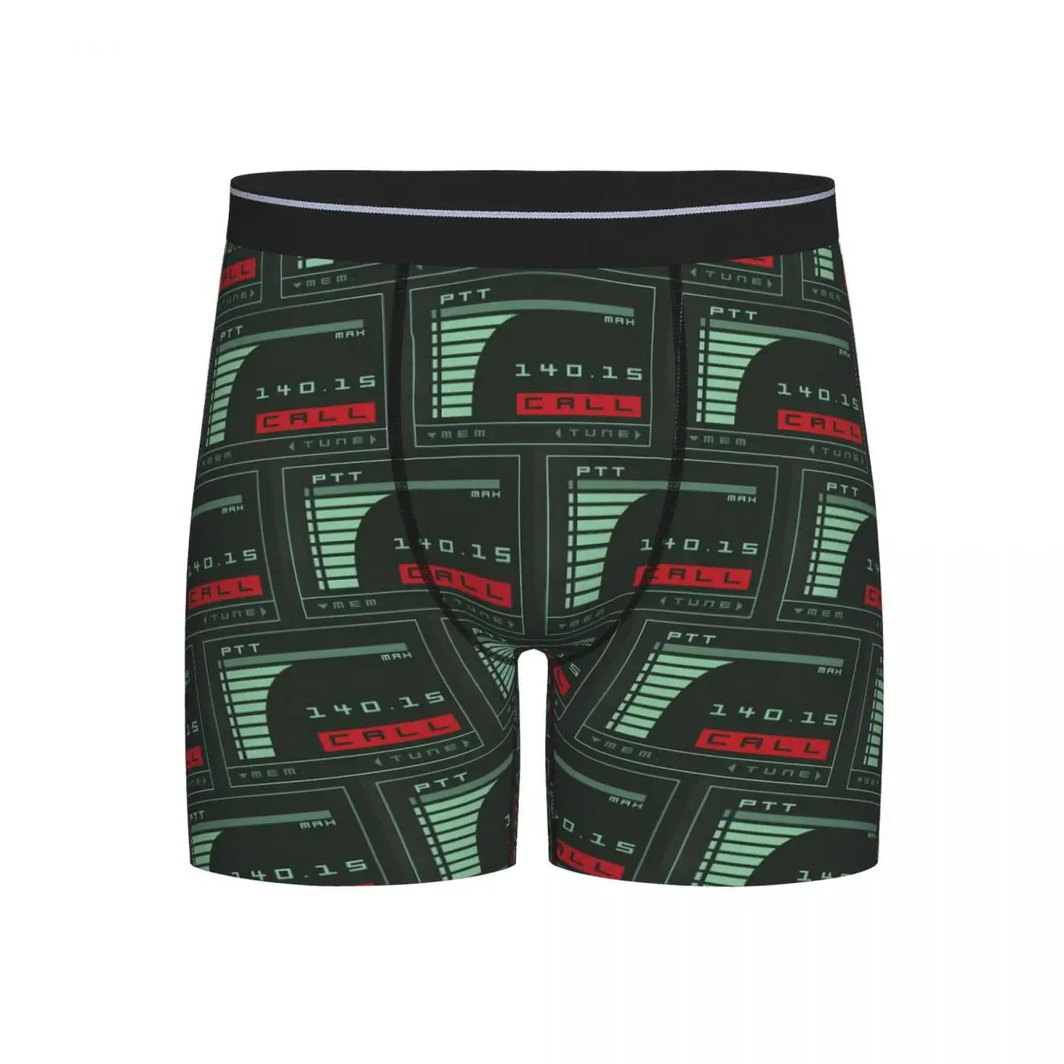 

Long Boxer Underpants Shorts Metal Gear Solid Codec Screen Inspired By Kojima's MGS Panties Male Comfortable Underwear for Homme