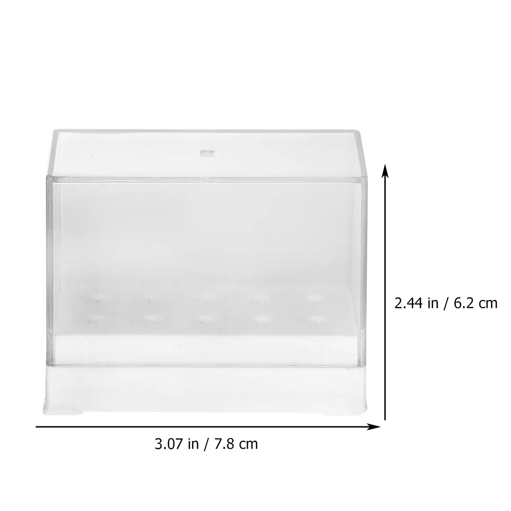 

1pc Nail Drill Bit Storage Organizer 10 Holes Grinding Head Box For Manicure Salon Home Use Durable Portable Nail Polishing Head