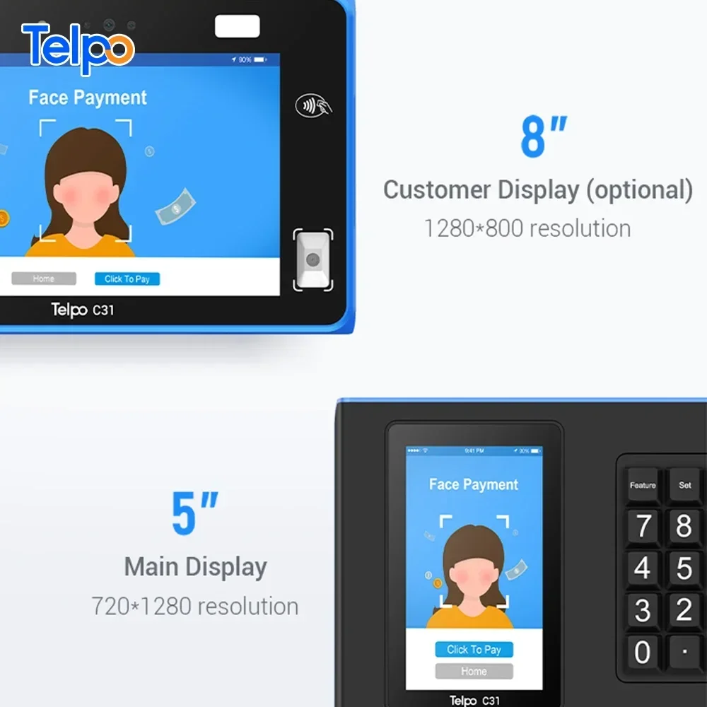 C31 All In One Tablet Face Recognition Monitor Touch Screen Cash Register Pos Machine For Cashier