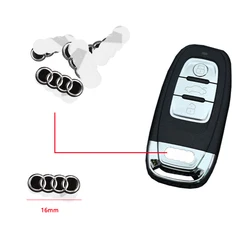 5Pcs Aluminium Metal Car Key Emblem Stickers For Audi Sline A1 A3 A4 A5 A6 A7 A8 B8 B9 B6 C6 Q2 Q3 Q5 Q7 Q8 TT S3 S4 S7 S8 RS5