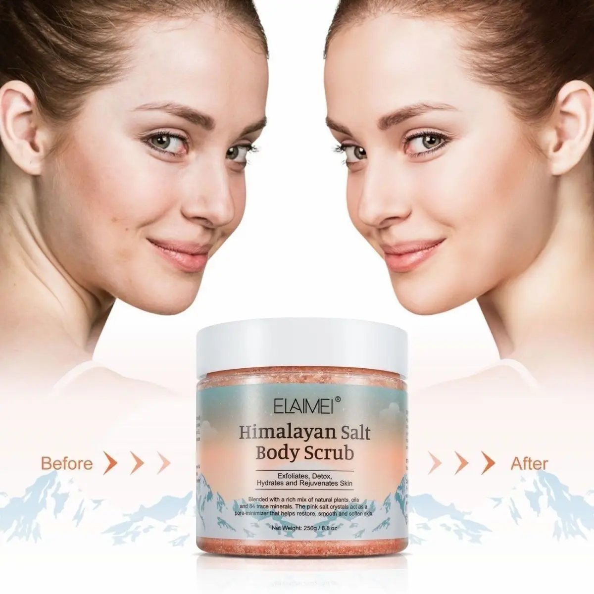 

Bath Salt Scrub Body Himalayan Exfoliating Tender Skin Scrub cream