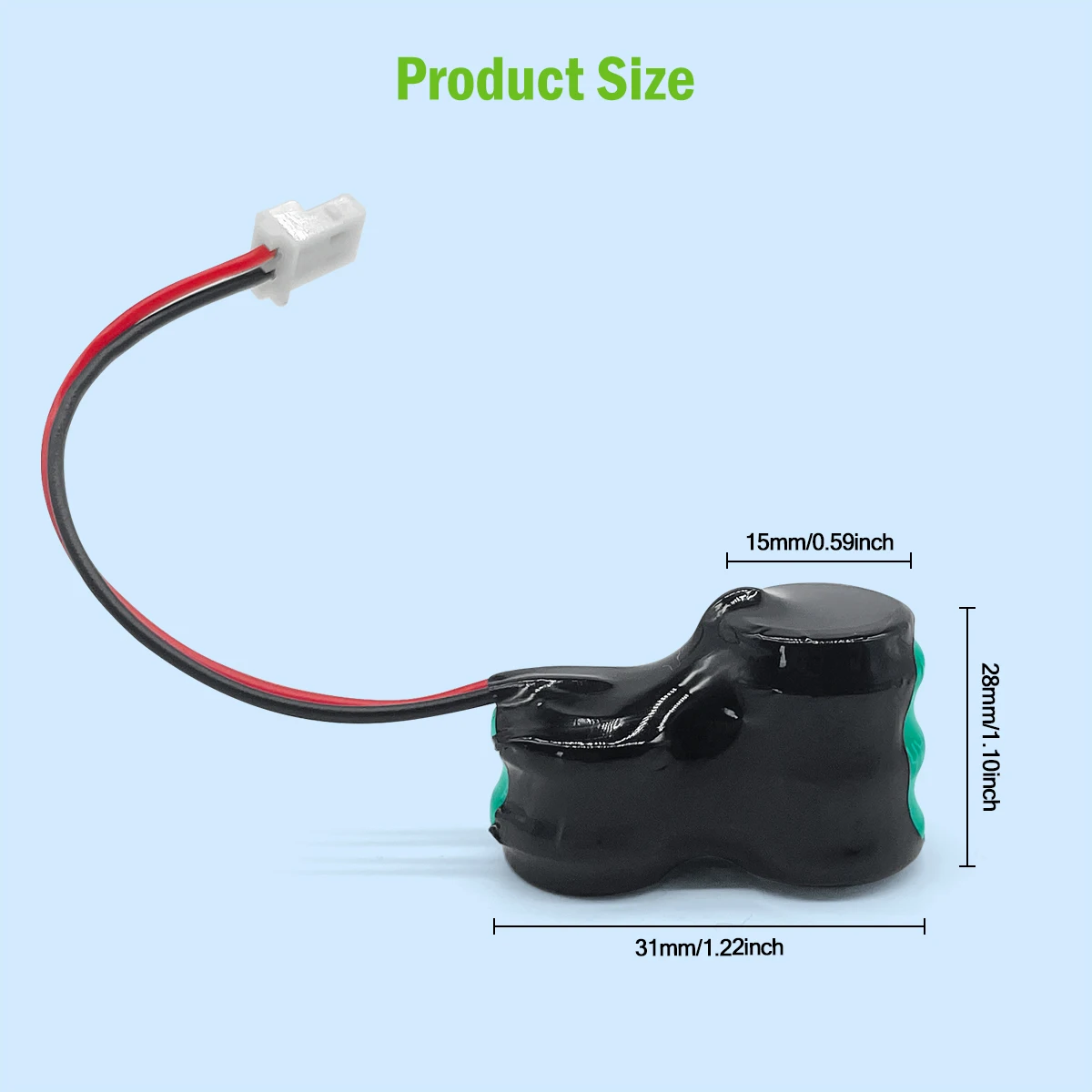 FMA 6V 80mAh Ni-MH Rechargeable Battery for 19W03 BTicino LN4380/B Torch Solar Lights Security Systems LED Flashlight