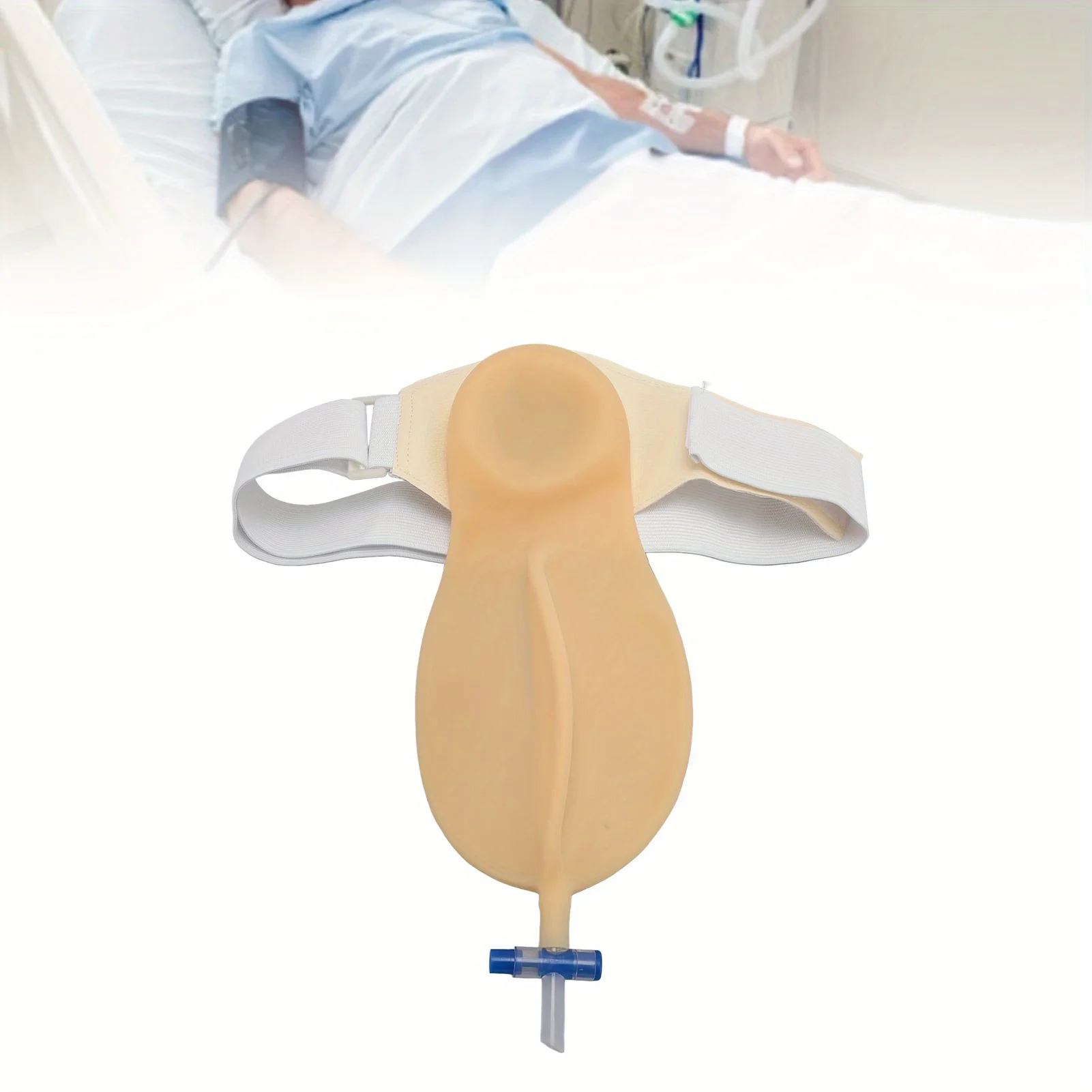 Colostomy Bag Large Capacity Leakage Proof Odorless Latex Ostomy Pouch with High Elasticity Waistband