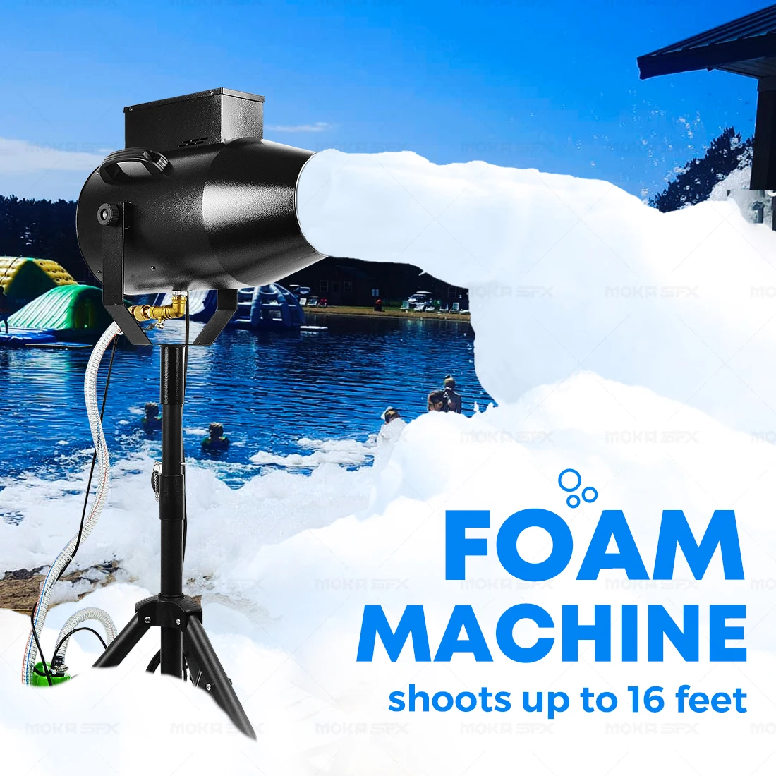 MOKA SFX MK-H05 250W Foam Machine Cannon Spray Foam Machine Foam Blaster for Pool Party Amusement Park Beach Events