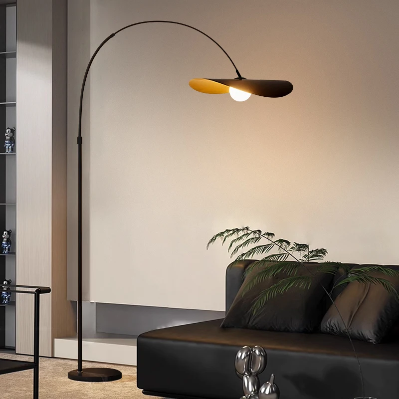 Fishing floor lamp, Italian minimalist living room sofa next to the high sense, post-modern creative decorative hat vertical