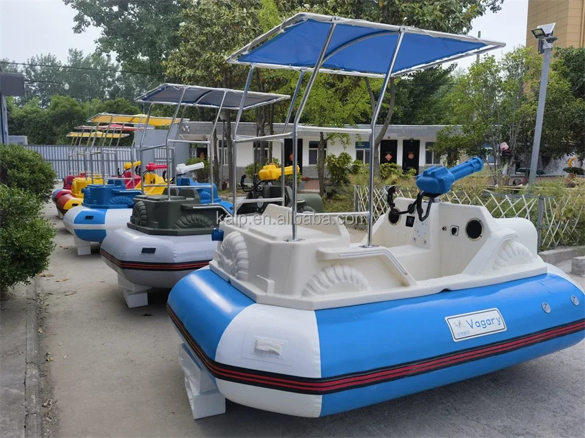 Luxury bumper boat tank laser toy water gun leisure HDPE fiberglass electric boat water tricycle inflatable swimming pool