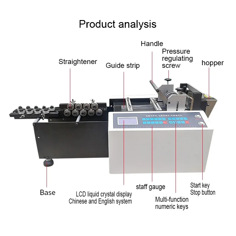 0.1-2mm Automatic Metal Wire Straightening Wire Rope Flat Cutting Machine Stainless Steel Copper And Welding Wire Cutter