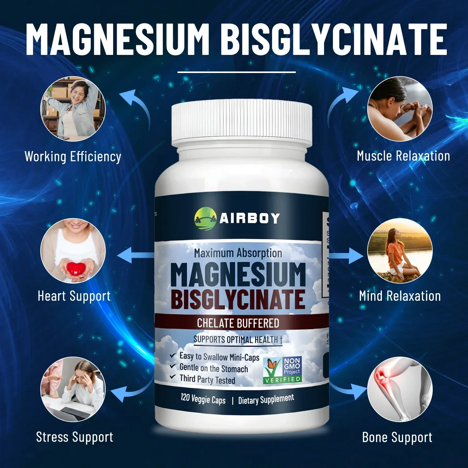 Magnesium Bisglycinate - Prevents Muscle Soreness and Supports Cardiovascular and Digestive Health