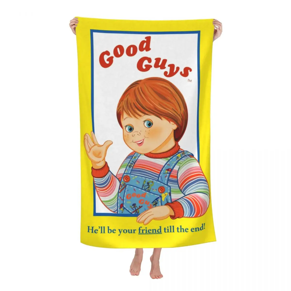 

Custom Child's Play Good Guys Chucky Beach Towel Quick Dry Soft Linen Microfiber Bath Sauna Towels