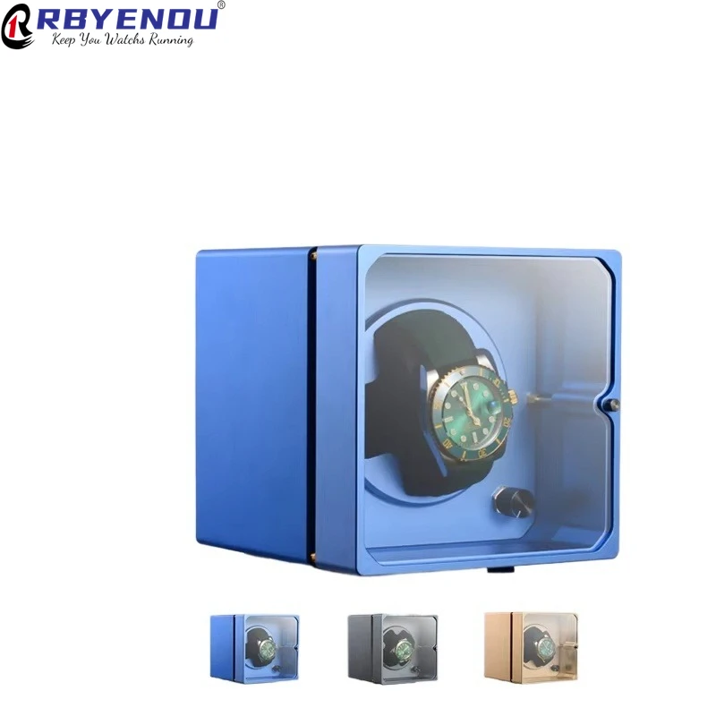 

Бесплатный индивидуальный логотип, одноложение, устройство для намотки часов, модный алюминиевый металлический пылезащитный дисплей, чехол для часов, органайзер для часов, коробка