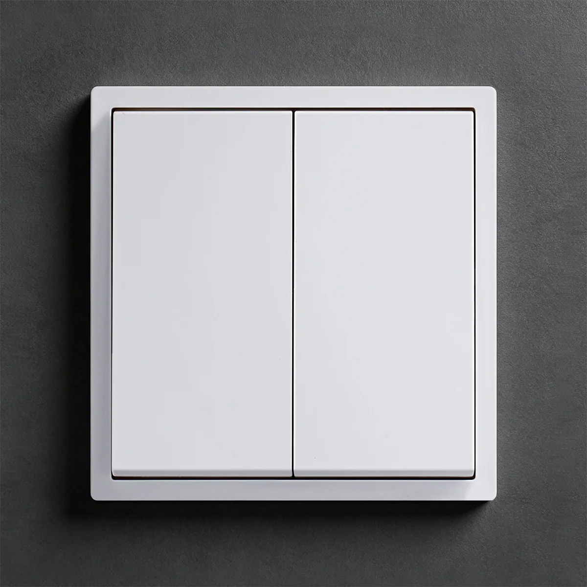 EU Standard CE 2 Gang Wall Light Switch Modern 80*80mm Sized Safe Wall Power Switches High-end Switch for Home