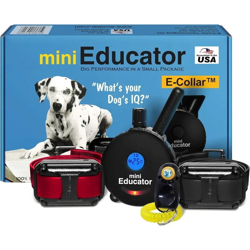 Educator ET-302 BK - 1/2 Mile Rechargeable Dog Trainer Ecollar with Remote for Small, Medium