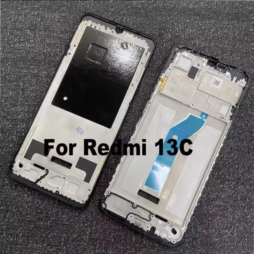 Front Middle Frame For Xiaomi Redmi 13C 4G Plate Housing Board LCD Support Mid Faceplate Bezel Replace Repair Spare Parts