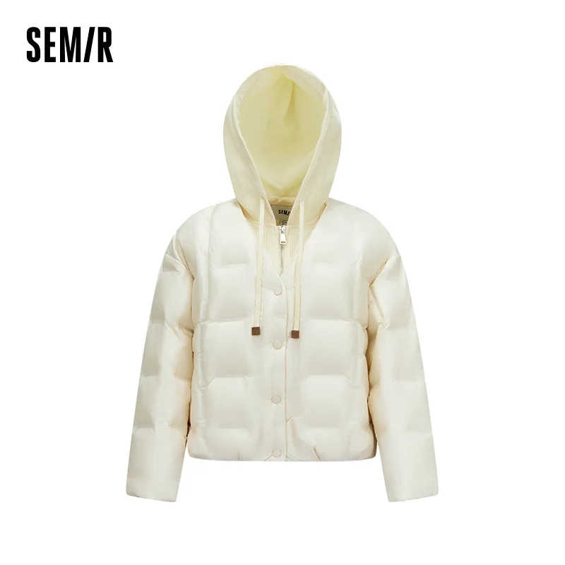 Semir Women Down Jacket 90 Percent Down Fill Layered Look Loose Fit Everyday Style 2026 Winter Cold Weather Outdoor Layer