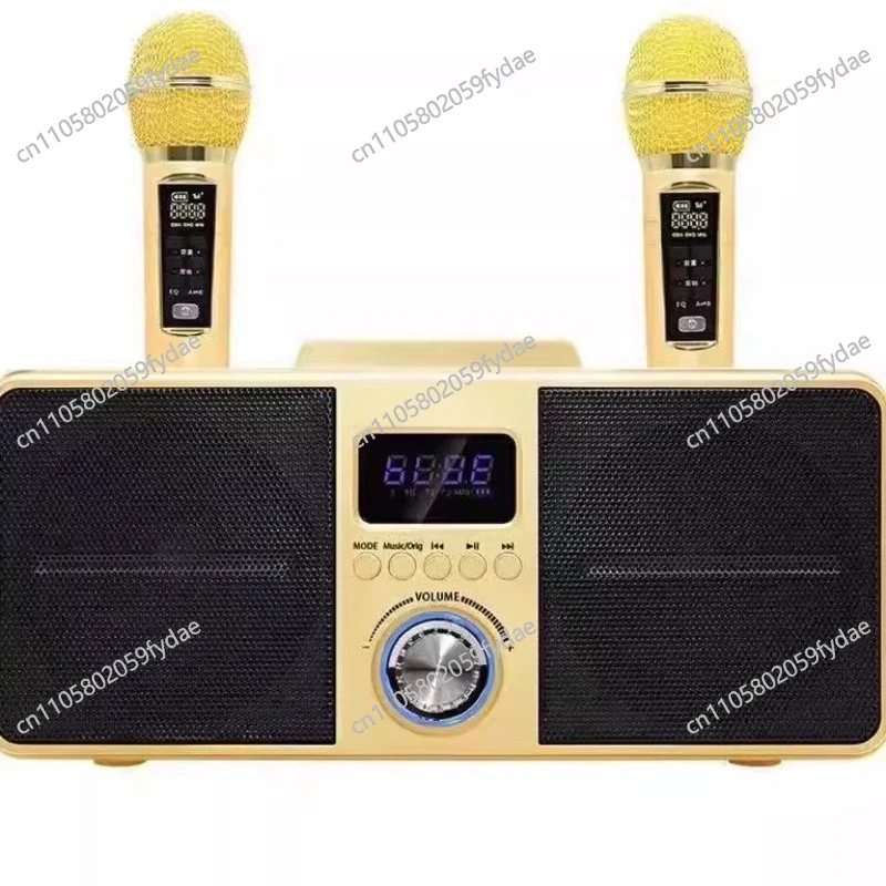 

SD309 Dual Microphone Home Karaoke Speaker Dedicated 3D Surround Subwoofer Wireless Singing Bluetooth Speaker