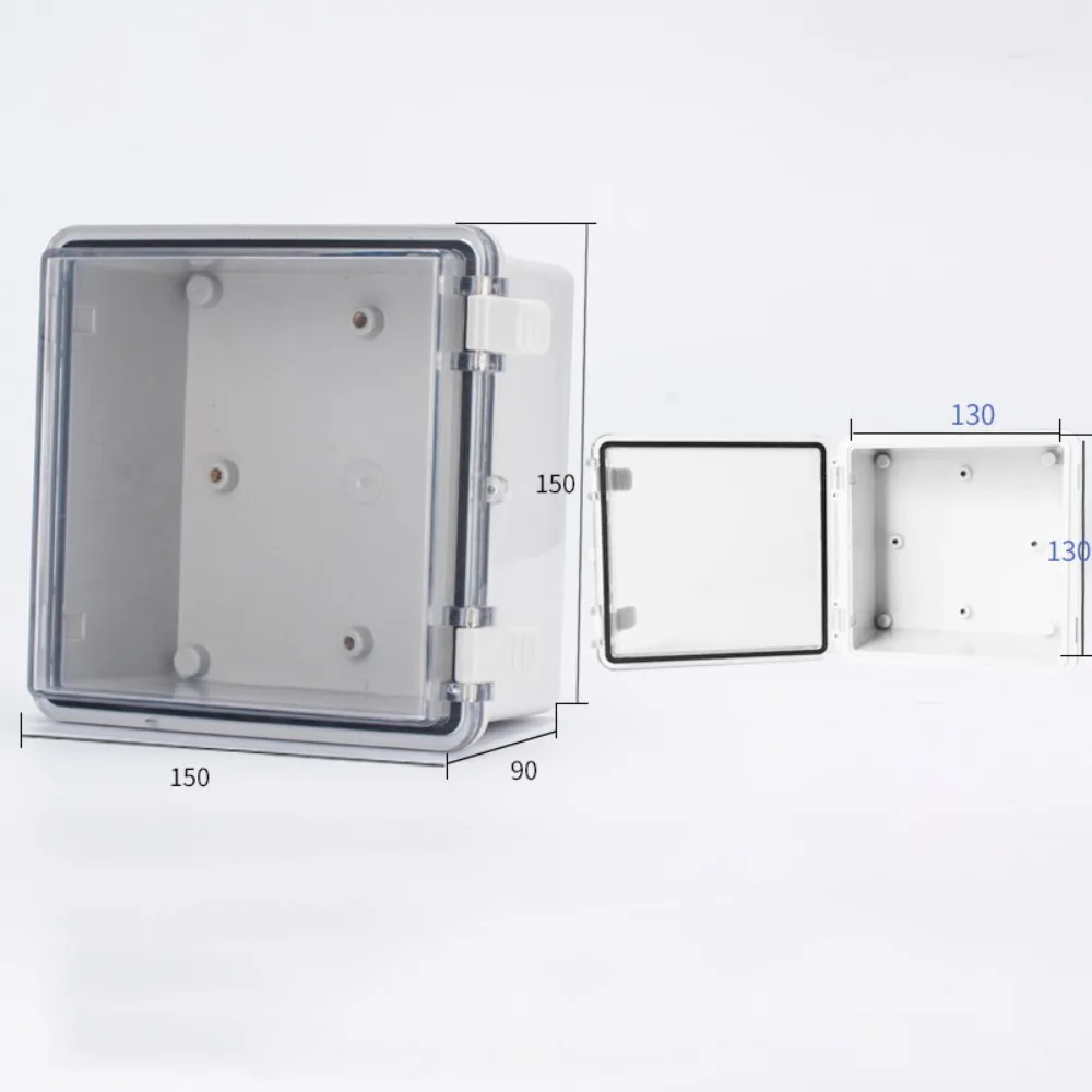 

Outdoor Sealed Electrical Plastic Enclosure ABS with Hasp Distribution Box Transparent Cover IP66 Waterproof Power Junction Box