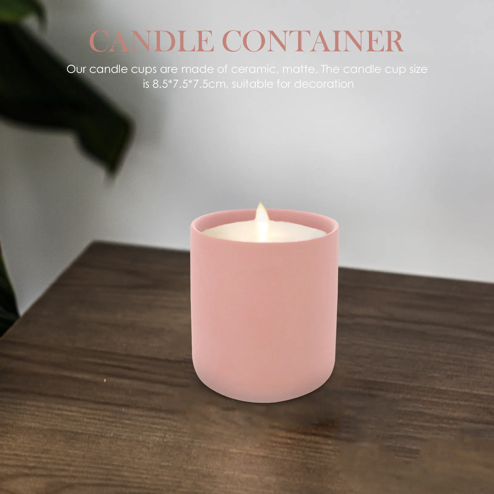 Modern Elegant Ceramic Holder Cup Multipurpose Reusable Desktop Decor for Valentine's Day Candlelight Dinner Party Layout